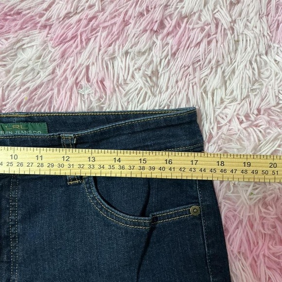 LRL Lauren Jeans Co. Dark Wash Denim Pants Classic Straight Leg Preppy - Picture 6 of 6